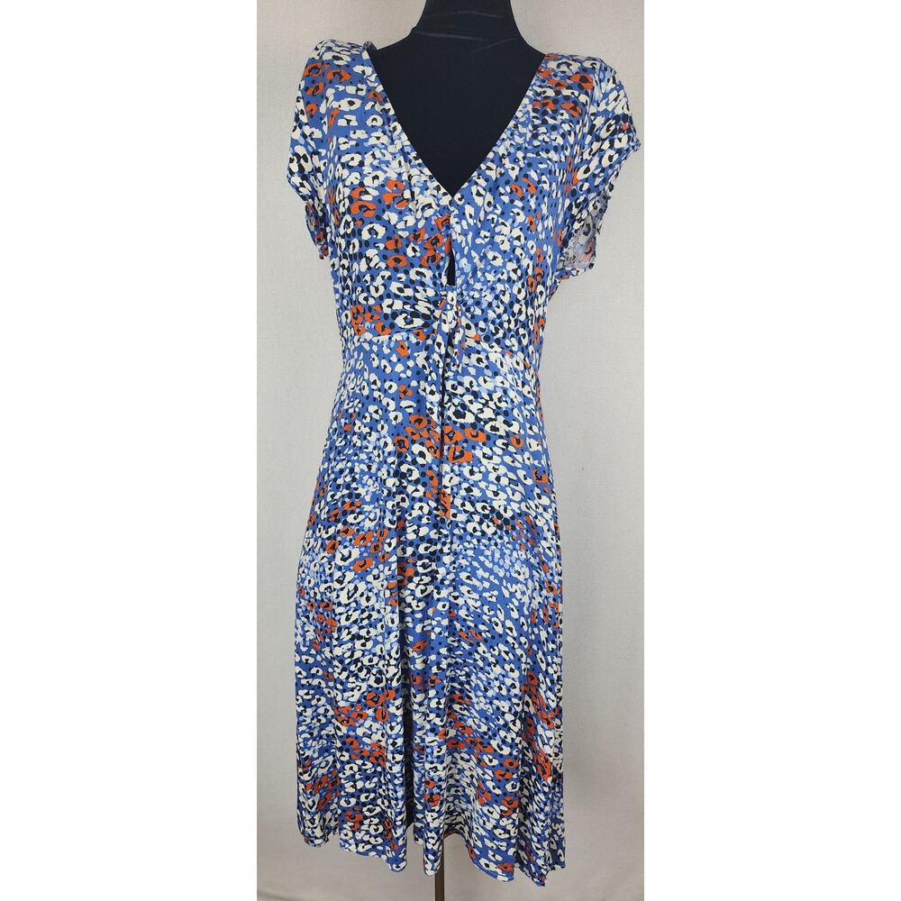 Cupshe dress Womens L cutout knot Lepard Print Beachy keyhole flowy fairycore - Picture 11 of 13